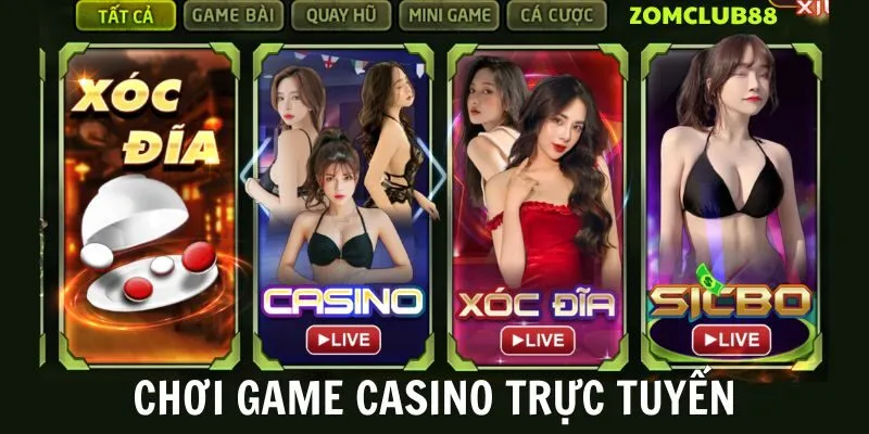 trải nghiệm live casino trực tuyến tại hệ thống zomclub