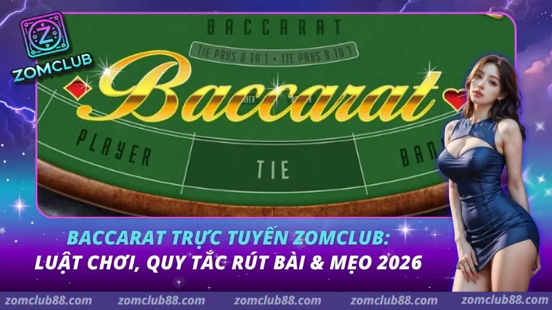 Baccarat Trực Tuyến Zomclub: Luật Chơi, Quy Tắc Rút Bài & Mẹo 2026