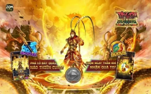 giao diện slot game tây du ký zomclub rực rỡ