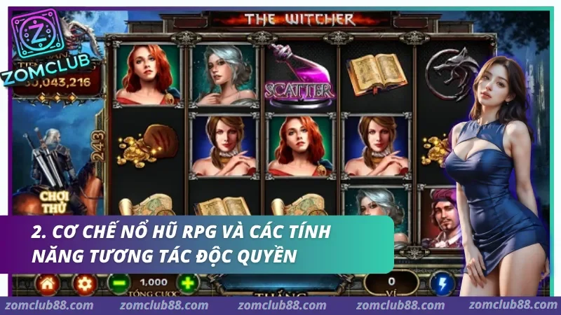 Giao diện hỗ trợ chế độ Bonus Game mang tính tương tác cao trong Slot game The Witcher.