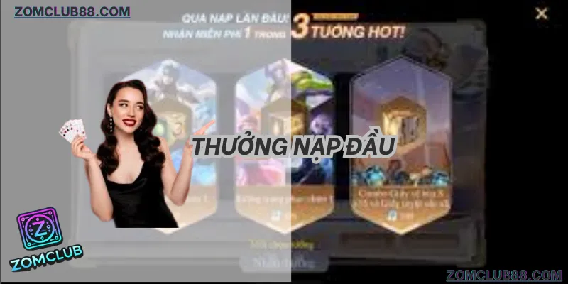 giao diện chọn mã khuyến mãi nạp đầu zomclub